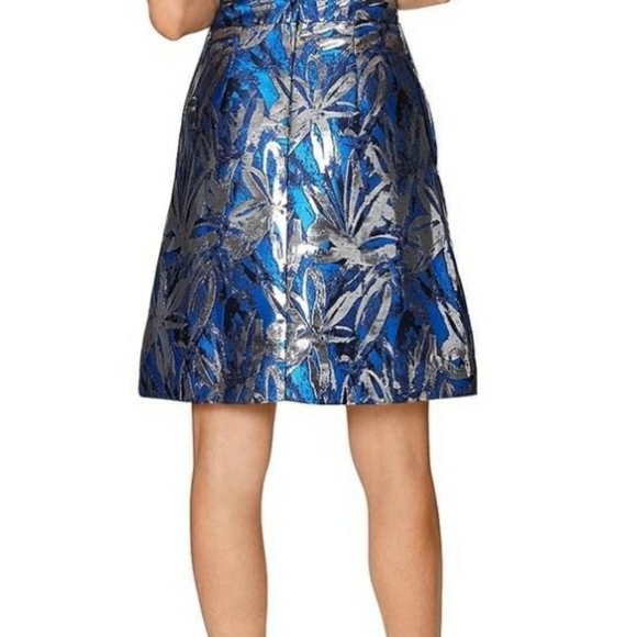 NWT Laundry by Shelli Segal Metallic Cutout Dress Size 6 - Picture 2 of 5